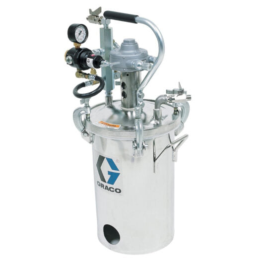 RECIPIENTE DE ALTA PRESION DE 2 GALONES (HVLP), REGULADO A 100 PSI, CONFORME CON ASME (SOCIEDAD AMERICANA DE INGENIEROS MECANICOS)